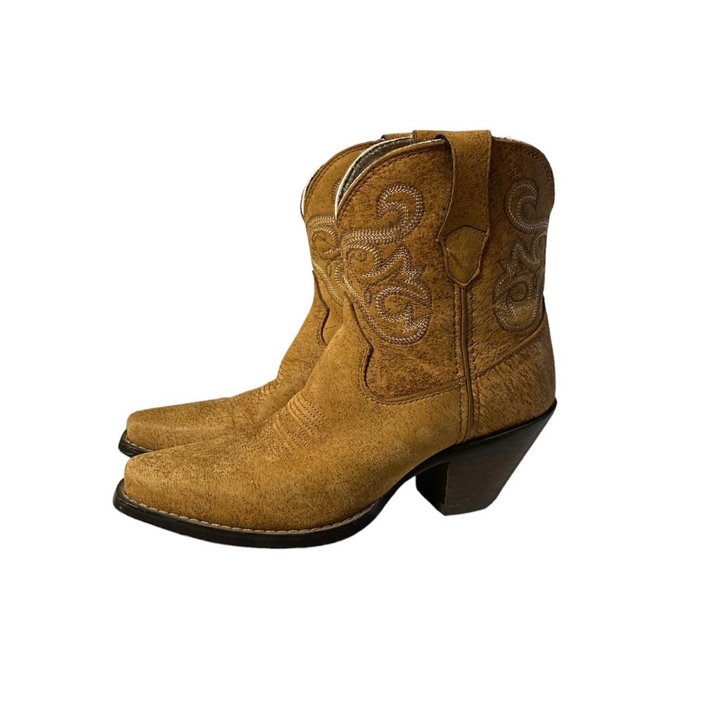 Crush By Durango Boots Women’s 7” Western Brown Size 7 Bootie Shortie Cowgirl